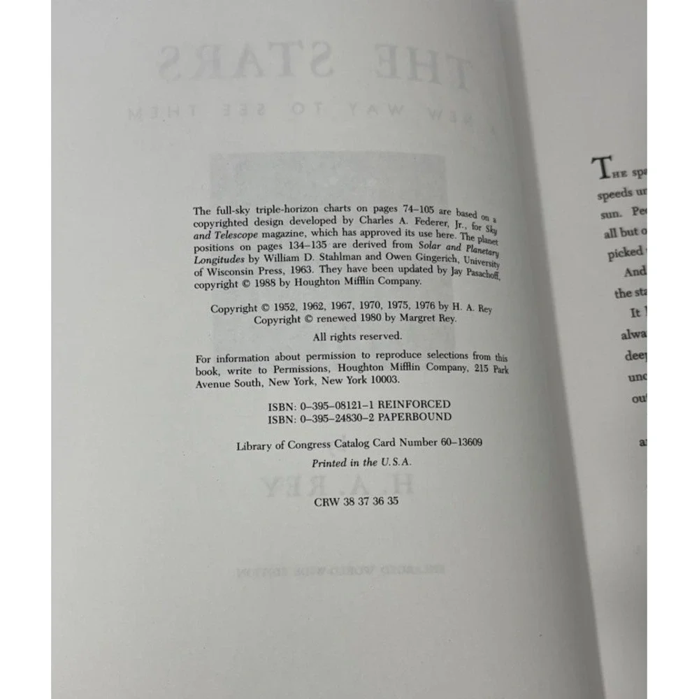 The‎ Stars: A New Way to See Them by H. A. Rey (Science, Astronomy, 1952)